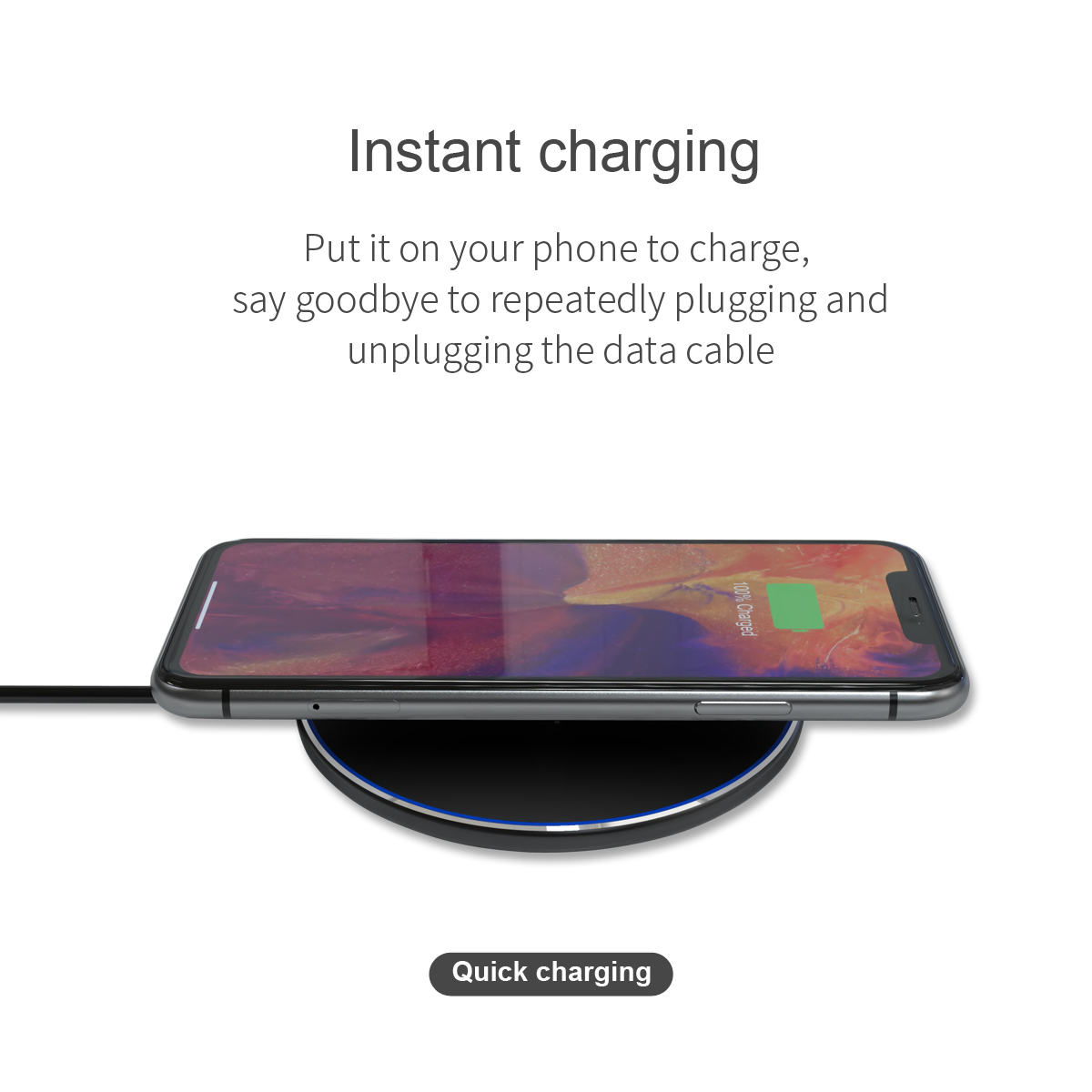 portable mobile phone fast Ultra-thin wireless charging pad charger